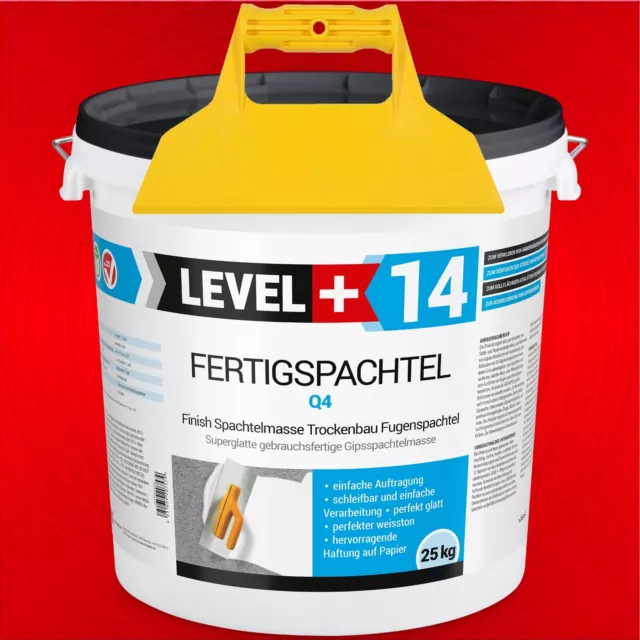 Glättspachtel 25kg Fertigspachtel Q1-Q4 Trockenbau+Fugen-Kunststoffspachtel RM14