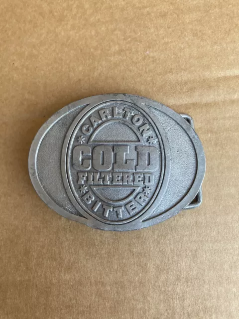 carlton cold filtered bitter beer belt buckle Brewerianna pre owned