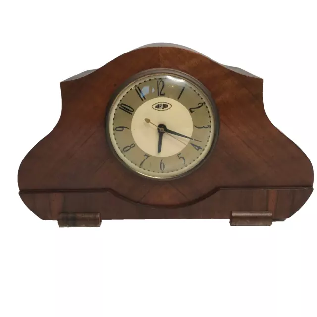 Amplion Vinatge Wooden Mantel Clock Made in Australia (Not working) 2