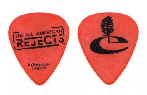 All American Rejects Mike Kennerty Tree Orange Guitar Pick #1 - 2009 Tour