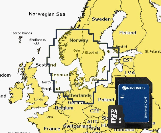 2023 NAVIONICS+ PLUS MicroSD Chart Map Card Nautical Map Skagerrak ...