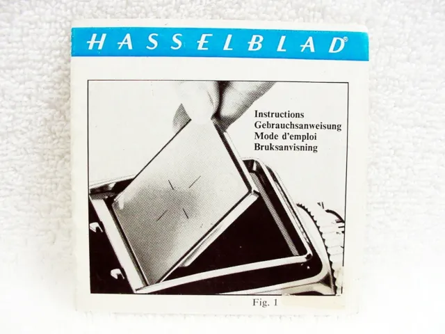 Folleto de pantallas Hasselblad 500 C/M y EL/M | c1971 | 7 páginas | texto de fotos | $3.55 |