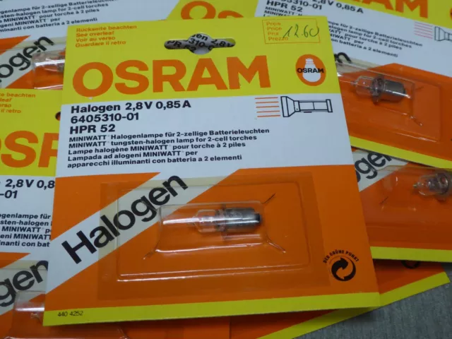 Osram Halogenlampe Miniwatt 2,8V 0,85A Ersatzlampe Birne für Taschenlampen 7762