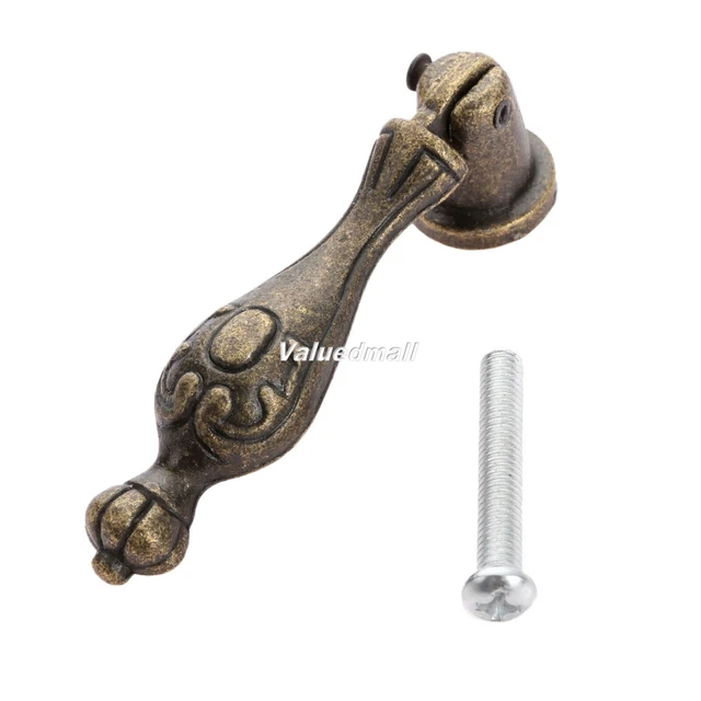 Retro Home Use Cabinet Knob Pendant Drop Closet Dresser Drawer Door Pull Handle