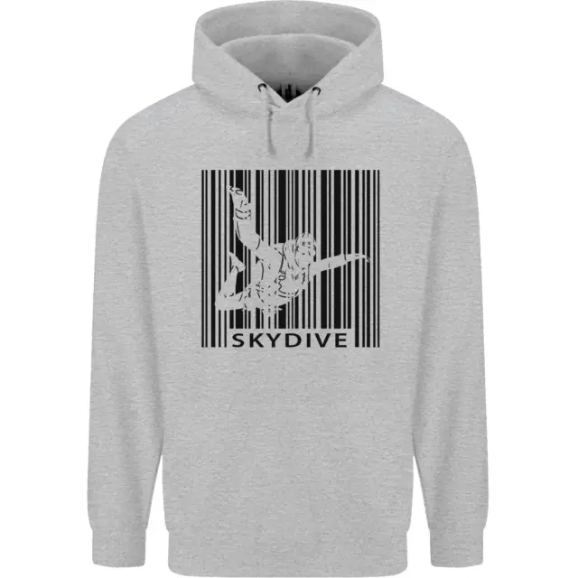 Skydiving Barcode Skydive Skydiver Freefall Mens 80% Cotton Hoodie