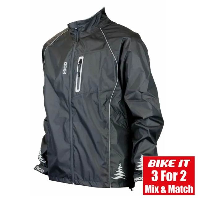Eigo Delta Road Bike Cycling Waterproof Jacket Windproof Black - Commute Cycle