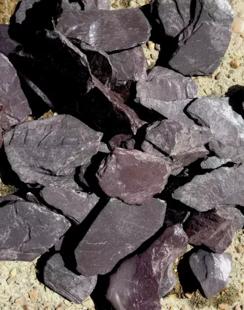 40mm Plum Slate Decorative Chippings For Driveways-Paths-Garden-Aggregate-20KG