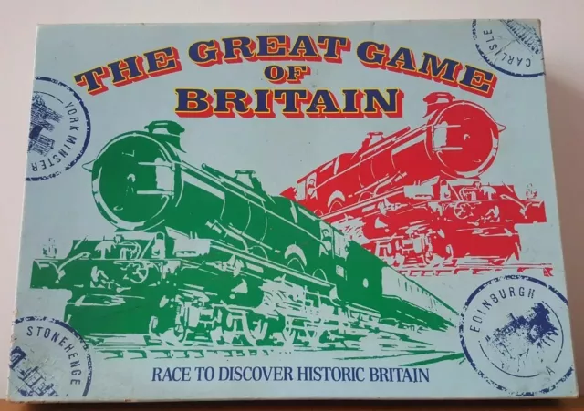 Gioco da tavolo vintage The Great Game Of Britain retrò ferroviario 1989 raro completo 99%