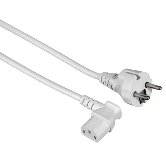 Cable Alim.sect.+Terre 90° Blanc 5M