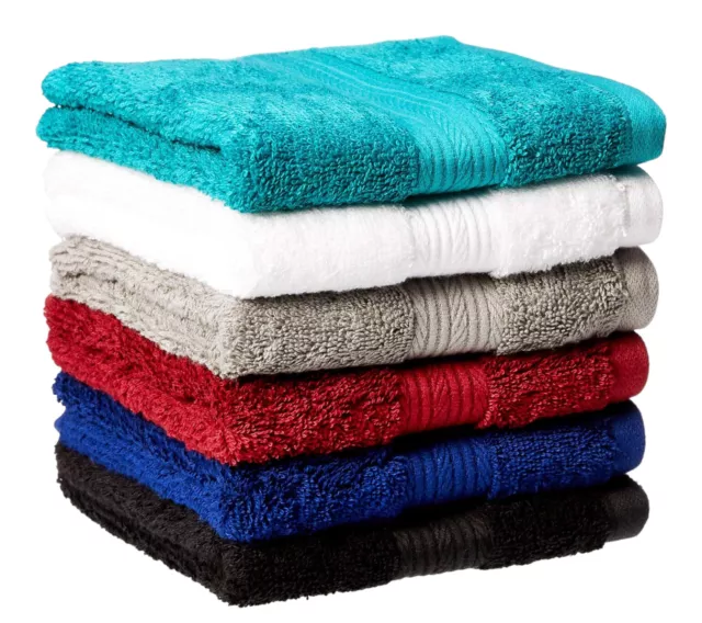 12x Guest Small Hand Towels 100% Egyptian Cotton 600GSM Soft Fluffy Quick Dry