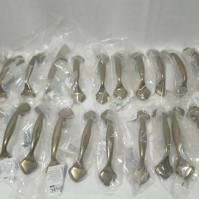 26 VTG Amerock Allison Drawer Pull AGED BRASS COLOR HANDLES New Old Stock