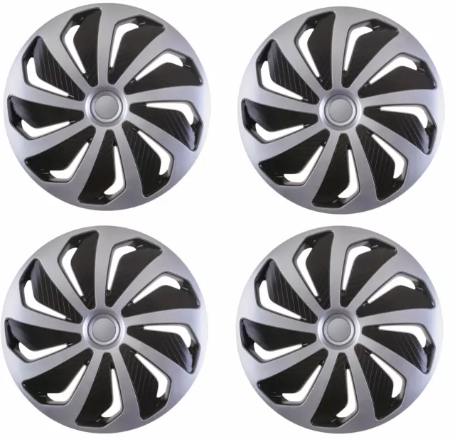 4x Wheel Trims Hub Caps 15" Covers fits Citroen C1 C2 C3 C4 Saxo Alloy Look