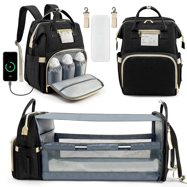 KABAQOO Diaper Bag Backpack Multifunction Waterproof Large Travel Baby Changing