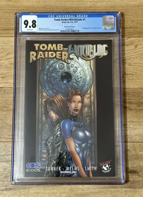 Tomb Raider/ Witch Blade #1 Black Cover Variant CGC 9.8 1st App Of Tomb Raider