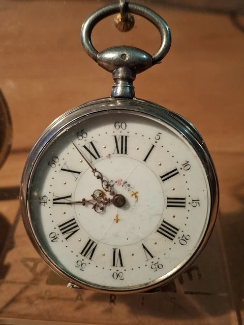 ANCIENNE MONTRE GOUSSET CLE MILITAIRE ARGENT SOUVENIR 15è REGIMENT DE CHASSEURS EUR 78,78