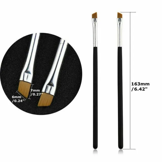 5 Eyebrow Brush Tinting Eye-shadow Pro Angled Cosmetic Eye Brow Brushes Set UK 3