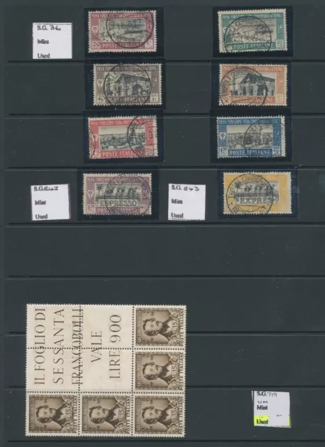 ITALY Tripoli 1927 +Express Used MNH (9 Items) UK1914