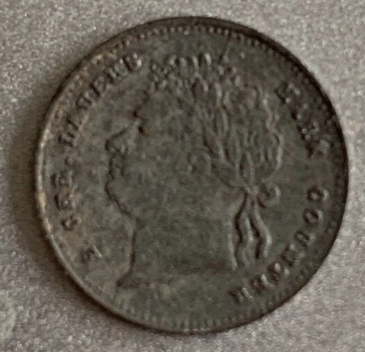 Tiny George III Silver Coloured Counter Coin/Token