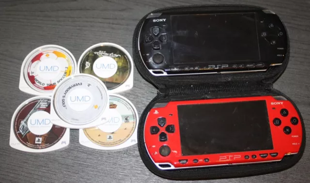 2X PLAYSTATION PORTABLE PSP - con 5 giochi Black & Red (senza alimentatore  e batteria) EUR 149,90 - PicClick IT