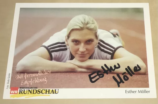 Esther Möller Original signierte Autogrammkarte Autogramm Leichtathletik #15