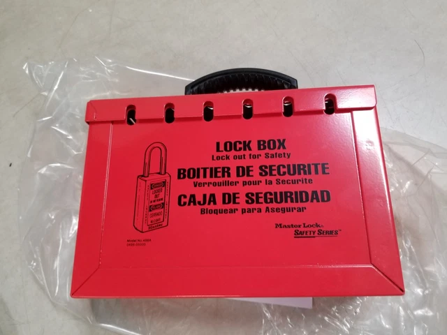 MASTER LOCK 498A Lockout Tagout Portable Group Lock Box 12 Padlock ...