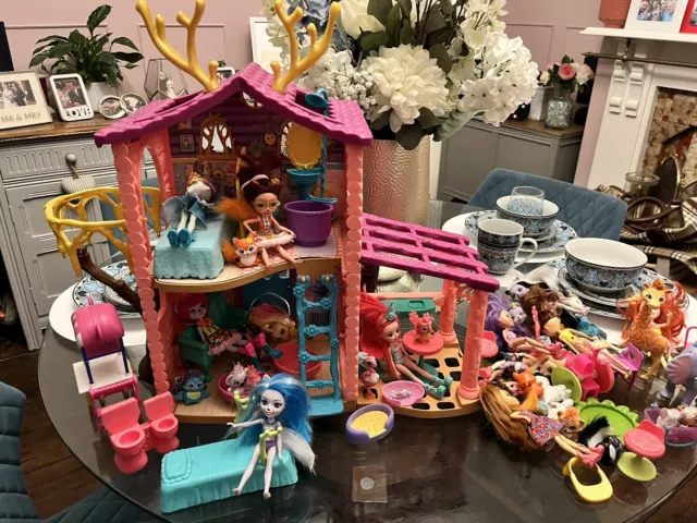 Enchantimals Cozy Deer House Playset Huge Bundle 18 dolls / pets / mixed playset
