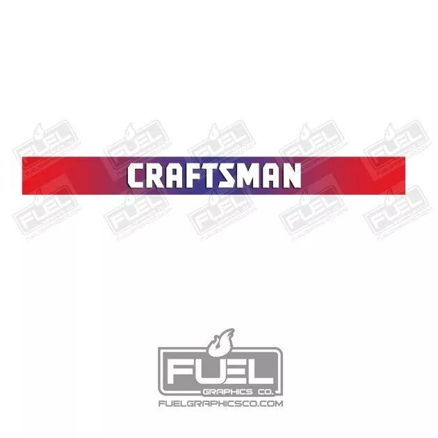 Craftsman GT5000 Lawnmower Premium Vinyl Decal - 12.5" wide x 1.25" tall