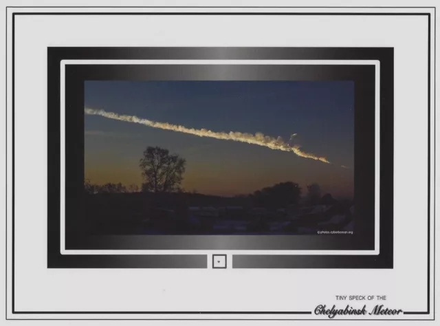 Very tiny SPECK of the 2013 CHELYABINSK METEOR air burst blast meteorite, Russia