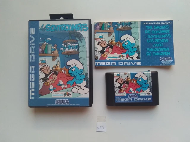 Jeu Sega Mega Drive – Les Schtroumpfs (complet, Boîtier, VF, Bon état)