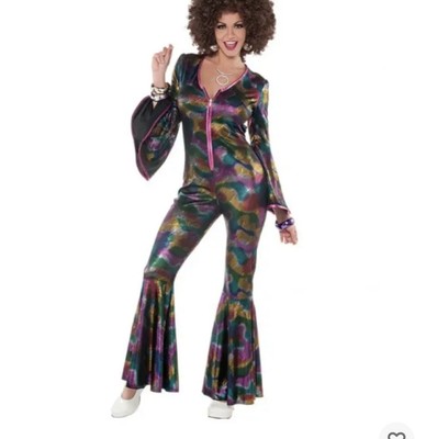 Costumesusa Halloween Donna Tuta discoteca 70s 80s DIVA Psichedelica BOOGIE DOWN 
