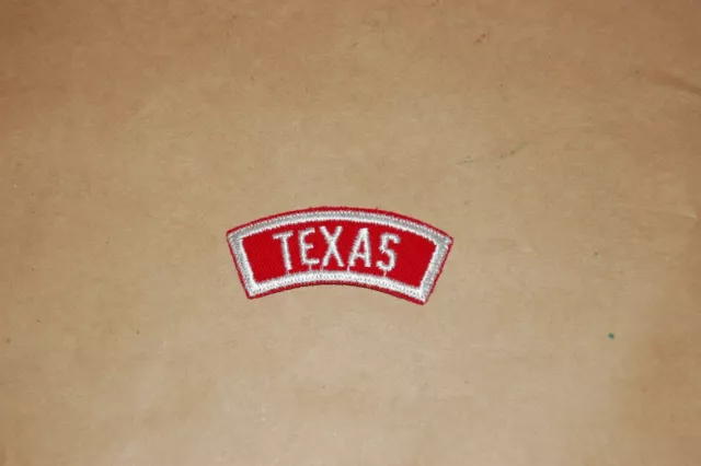 Boy Scouts Of America Patch Texas Red White RWS Strip Patch BSA