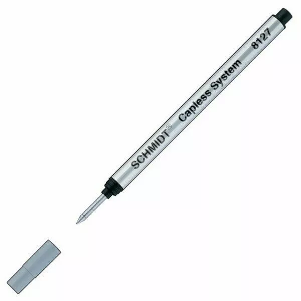 Schmidt P8126 / P8127 Capless Rollerball Pen Refill Black Ink - Medium & Fine