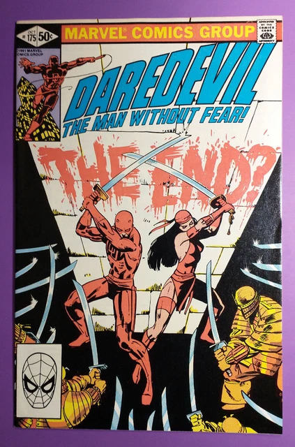 1981 Daredevil Comic Book #175 Elektra Kingpin Appearances, Frank Miller