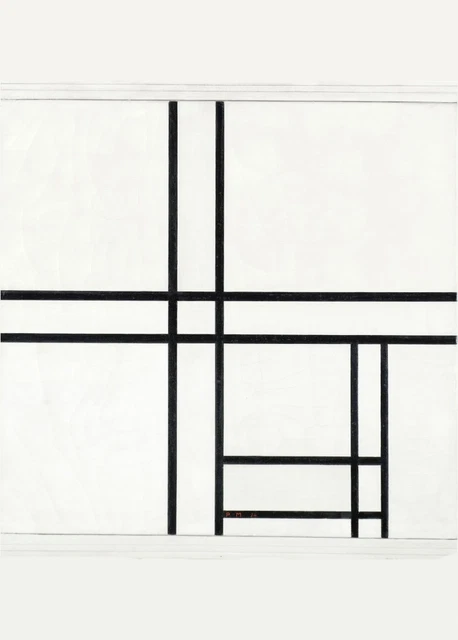 COMPOSITION IN BLACK and White PIET MONDRIAN De Stijl Neoplasticism ...