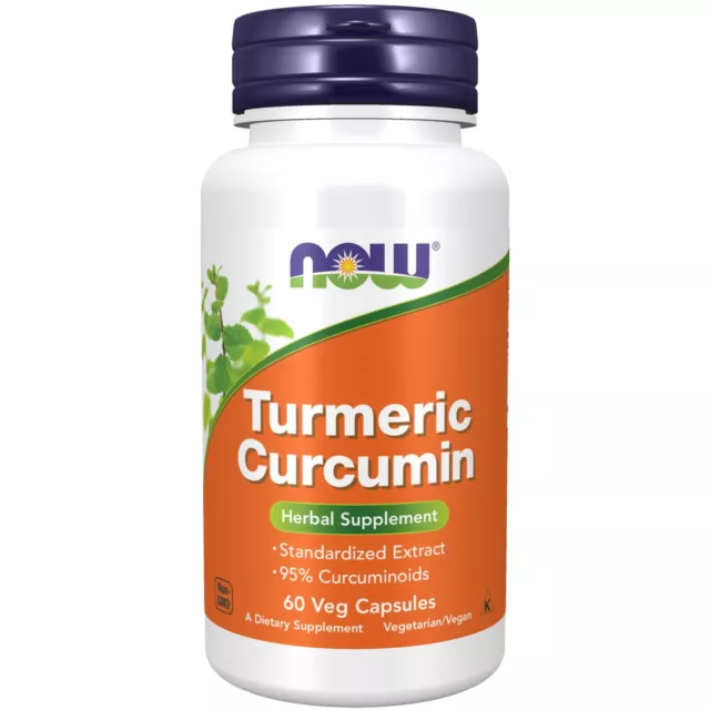 NOW Foods Curcumin 60 pflanzliche Kapseln, Kurkuma, Gelenkgesundheit, entzündungshemmend