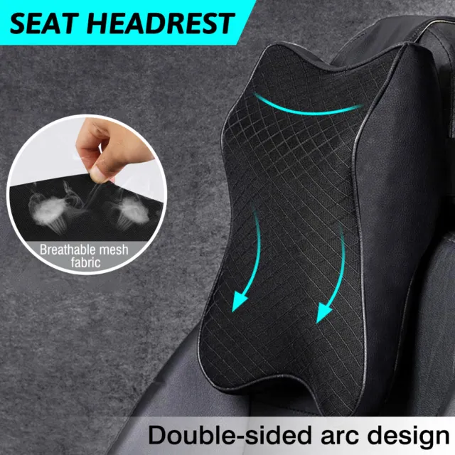 Car Seat Headrest Pad Memory Foam Pillow Head Neck Rest Support Cushion Mat