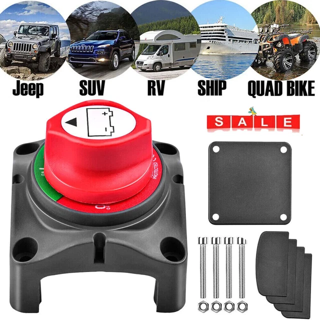 Manopola rimovibile isolatore batteria barca marina taglio kill switch 300 A 12 V/24 V Regno Unito