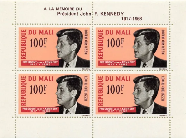 Mali C24a S/S MNH John F Kennedy