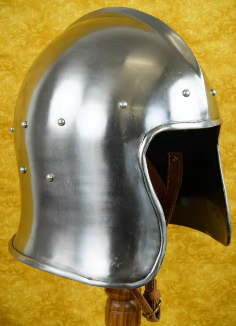 Noël Médiévale Barbuta Grand Knight Templier Casque Sca Jeu de Rôle 18GA Réplica