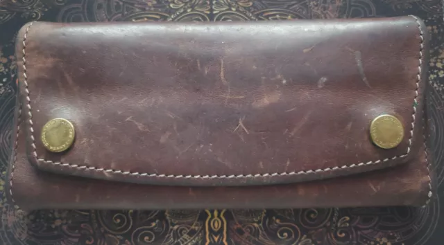 Vintage Tanner Goods 'Tradesman'  WALLET - Thick Cognac Leather Portland, OR USA
