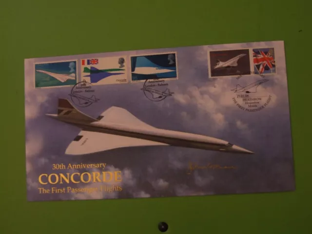 Buckingham  Cover Fdc Signed Concorde Pilot John Cochrane