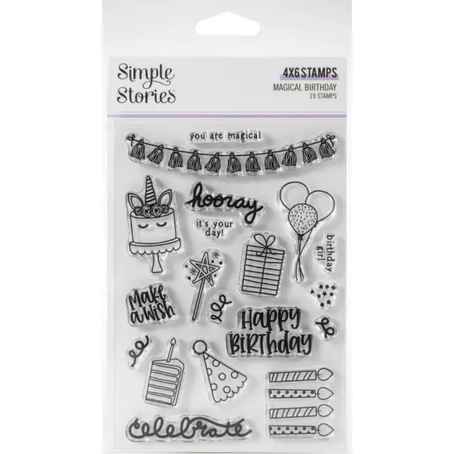 Simple Stories Magical Birthday Stamp  19pc Set