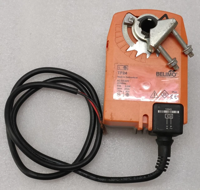 Belimo TF24 US Damper Actuator, 18IN-LB, 24VAC/DC, 2.5W, 50/60Hz