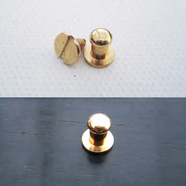 12pcs Mini Solid Brass Decorative Jewelry Chest Box Cabinet Drawer Pull Knob 5mm