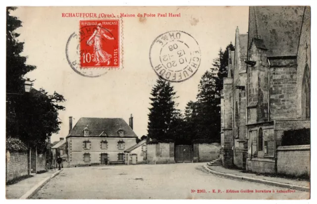 CPA 61 - ECHAUFFOUR (Orne) - Maison du Poète Paul Harel - n°2363 E.P.
