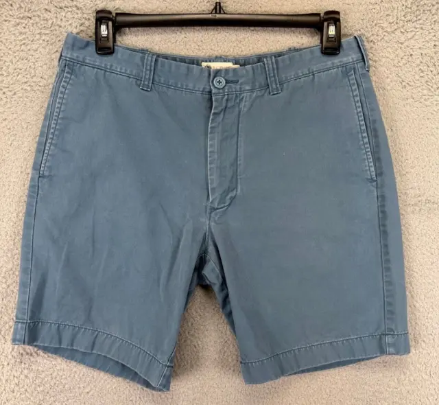 J.Crew Shorts Mens 35 Blue Khaki Chino 100% Cotton Outdoor Flat Front Pockets