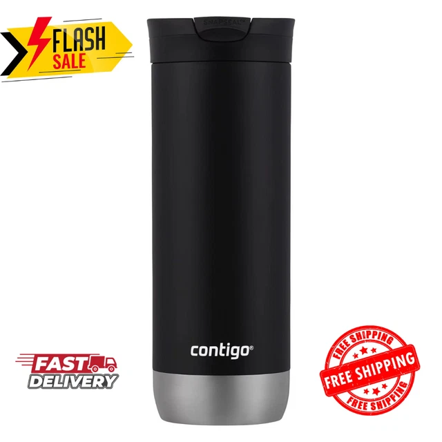 Travel Mug Contigo Leak proof Lid Stainless Steel Thermos 16fl oz Coffee Tea cup
