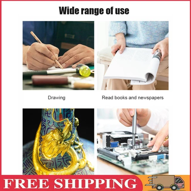 Watchmakers 10x Clip-On Eyeglass Watch Jewelry Repairing Magnifier Glass Tool 
