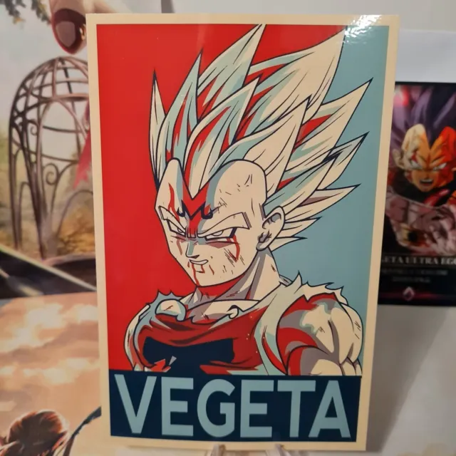 Mini Poster Dragon Ball Propaganda (12x17) - Majin Vegeta- Plastificato - Raro