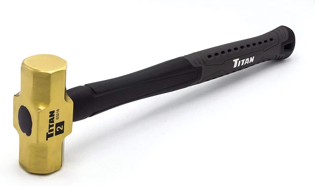 Shop Iron 63216 Non-Sparking Brass Hammer, 2Lb.